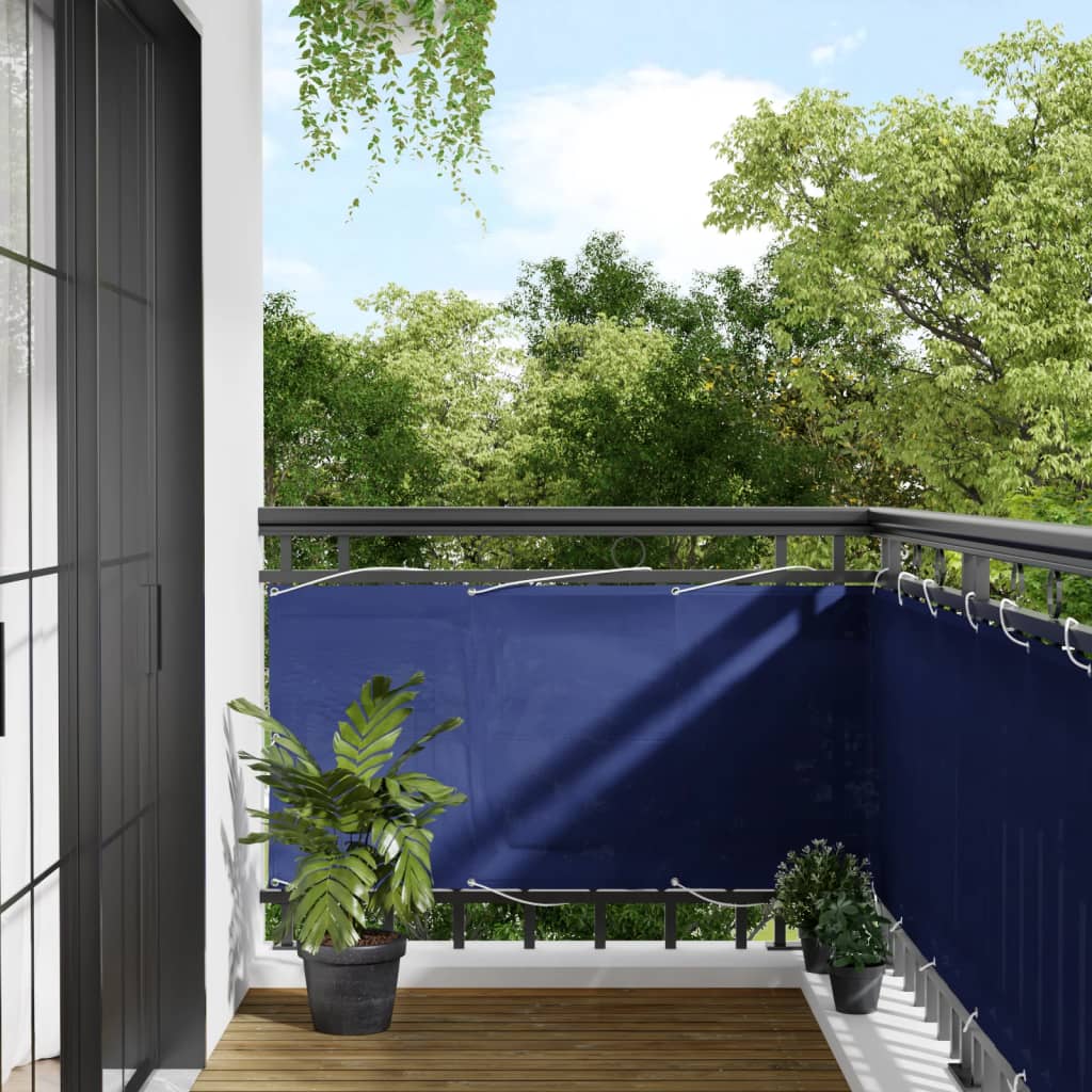 Balcony Screen Blue 75x800 cm 100% Polyester Oxford