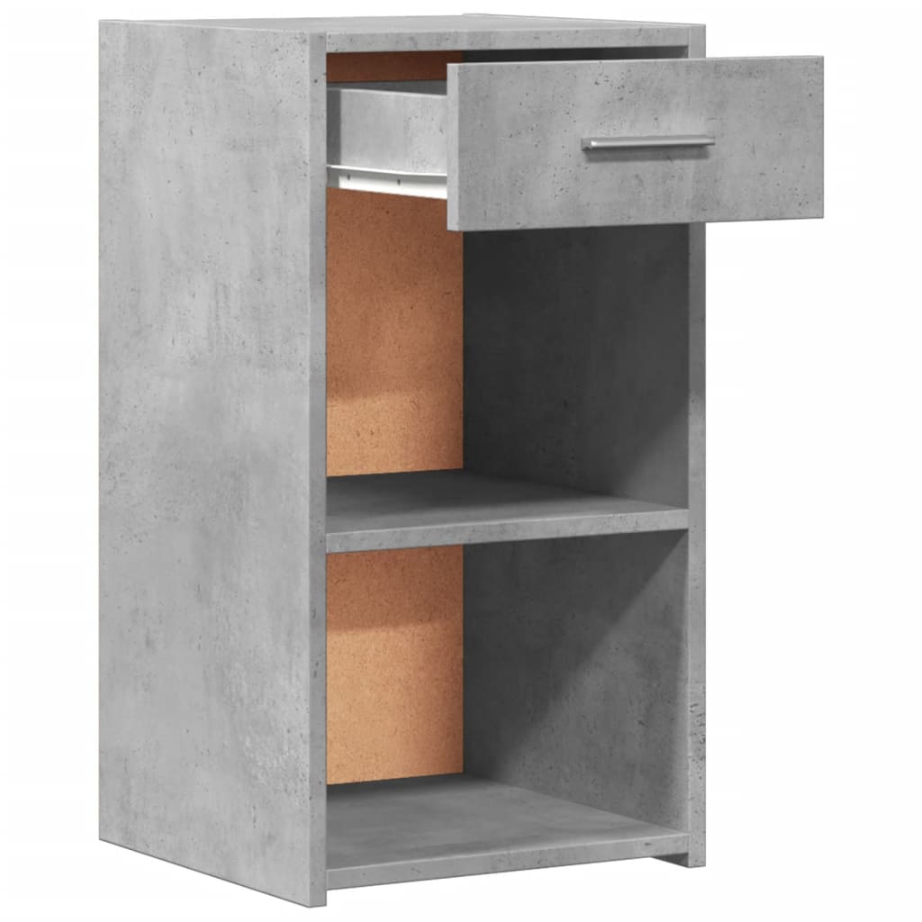 Bedside Cabinet Concrete Grey 35x34x65 cm Engineered Wood