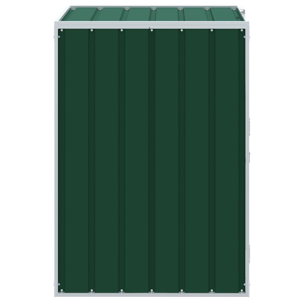 Wheelie Bin Storage for Single Bin Green 72x81x115 cm Steel