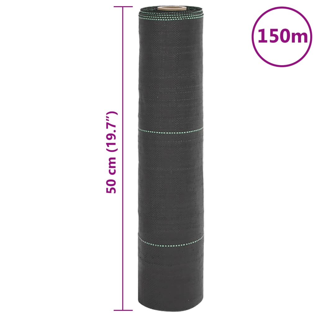 Weed Membrane Black 0.5x150 m PP