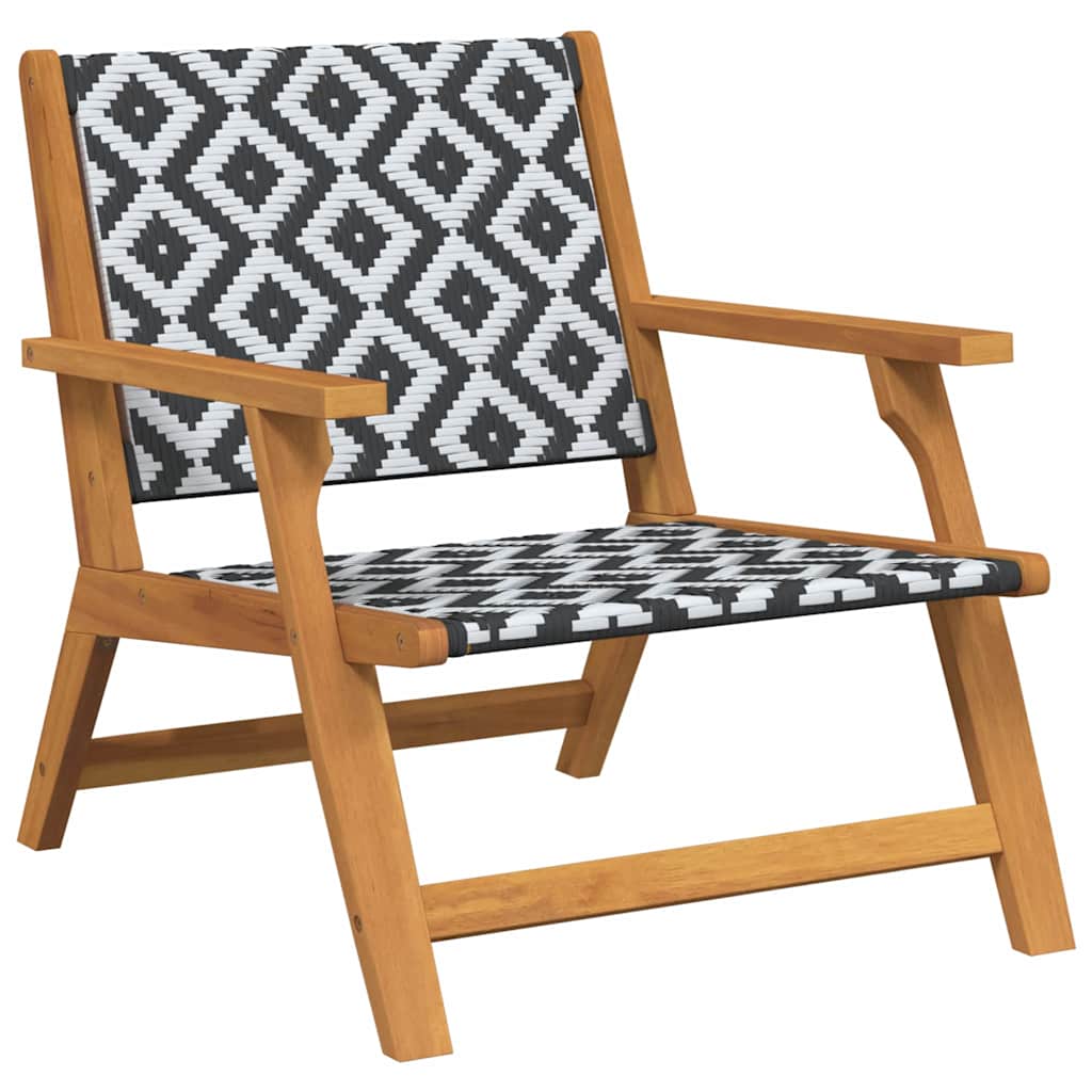 Garden Chairs with Table 3 pcs Black 45 x 45 x 40 cm
