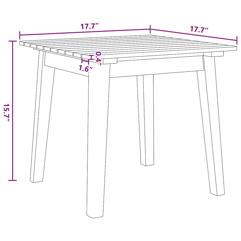 Garden Chairs with Table 3 pcs Black 45 x 45 x 40 cm