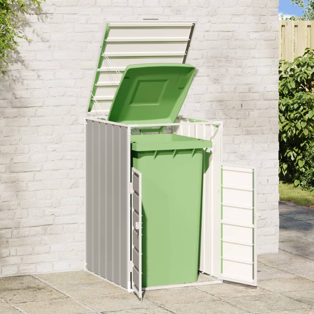 Wheelie Bin Storage for Single Bin Grey 72x81x115 cm Steel