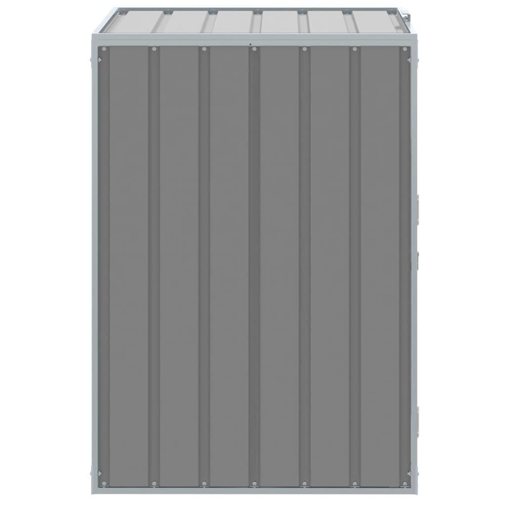 Wheelie Bin Storage for Single Bin Grey 72x81x115 cm Steel