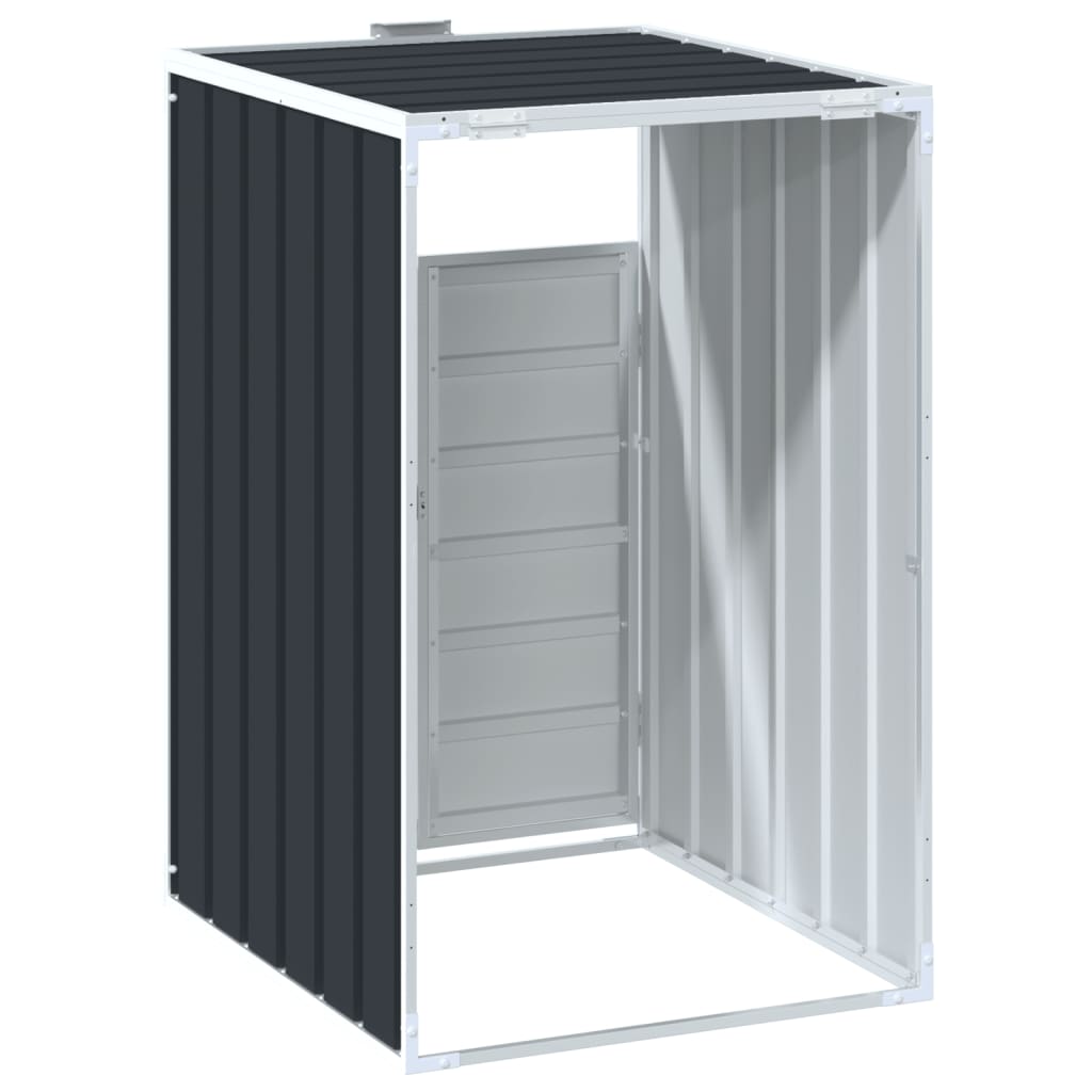 Wheelie Bin Storage for Single Bin Anthracite 72x81x115 cm Steel