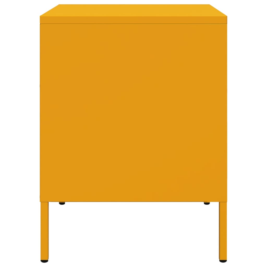 Bedside Cabinets 2 pcs Mustard Yellow 36x39x50.5 cm Steel