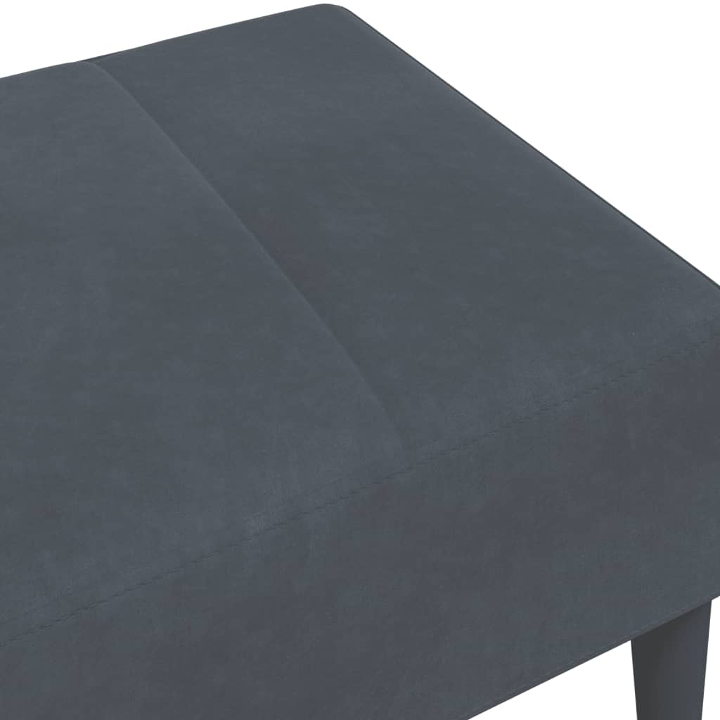 Footstool Dark Grey 77x55x31 cm Velvet