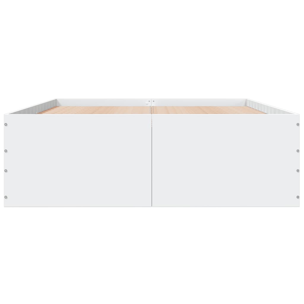 Bed Frame without Mattress White 135x190 cm Double