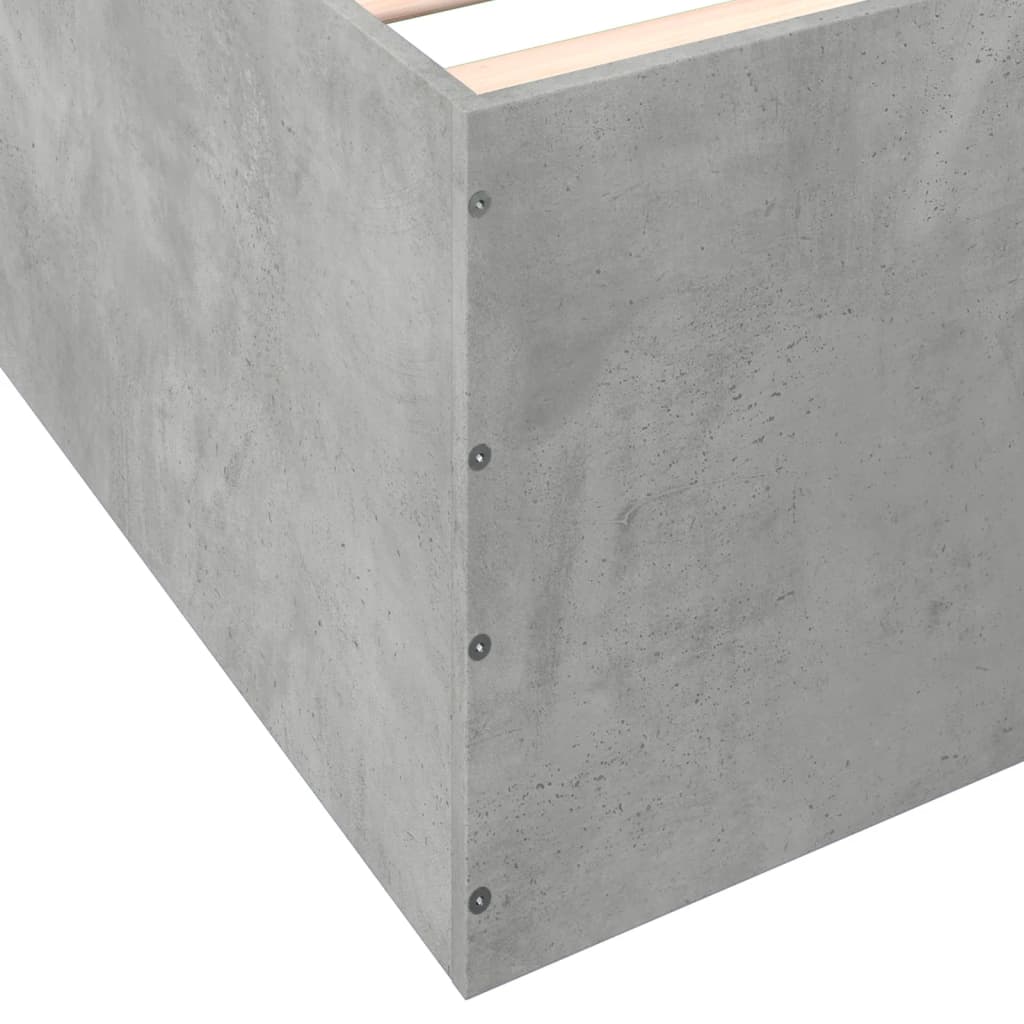 Bed Frame without Mattress Concrete Grey 100x200 cm