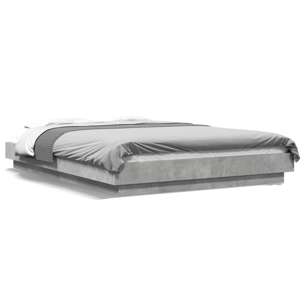 Bed Frame without Mattress Concrete Grey 120x200 cm