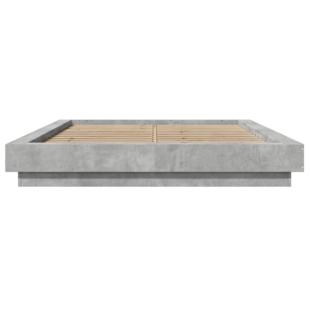 Bed Frame without Mattress Concrete Grey 120x200 cm