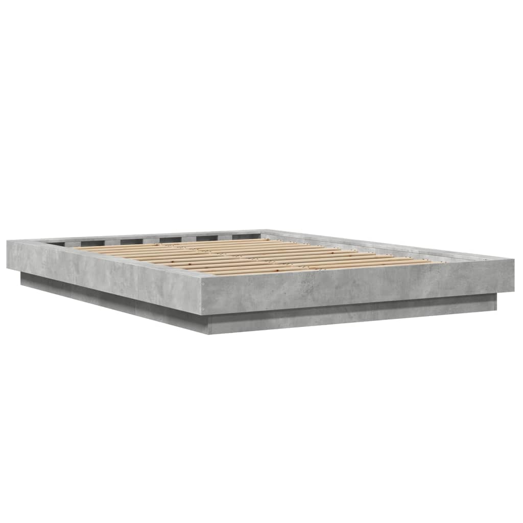 Bed Frame without Mattress Concrete Grey 120x200 cm