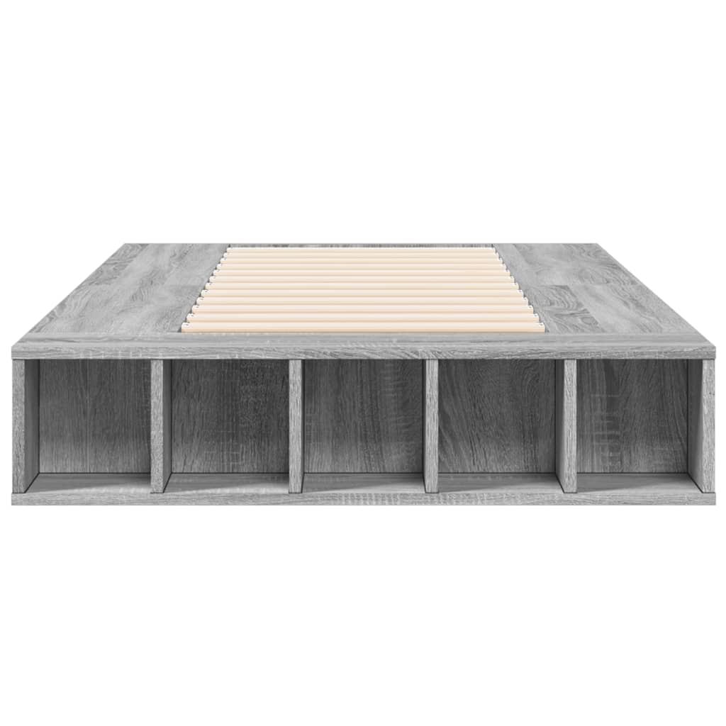 Bed Frame without Mattress Grey Sonoma 100x200 cm