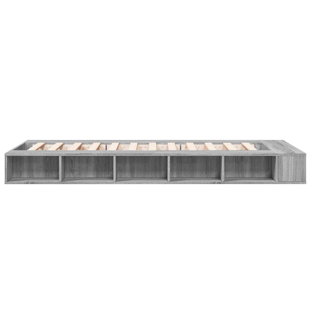 Bed Frame without Mattress Grey Sonoma 100x200 cm