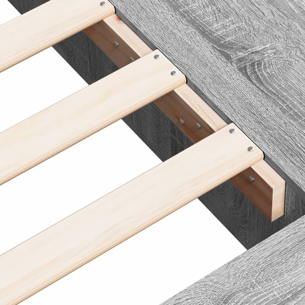 Bed Frame without Mattress Grey Sonoma 100x200 cm