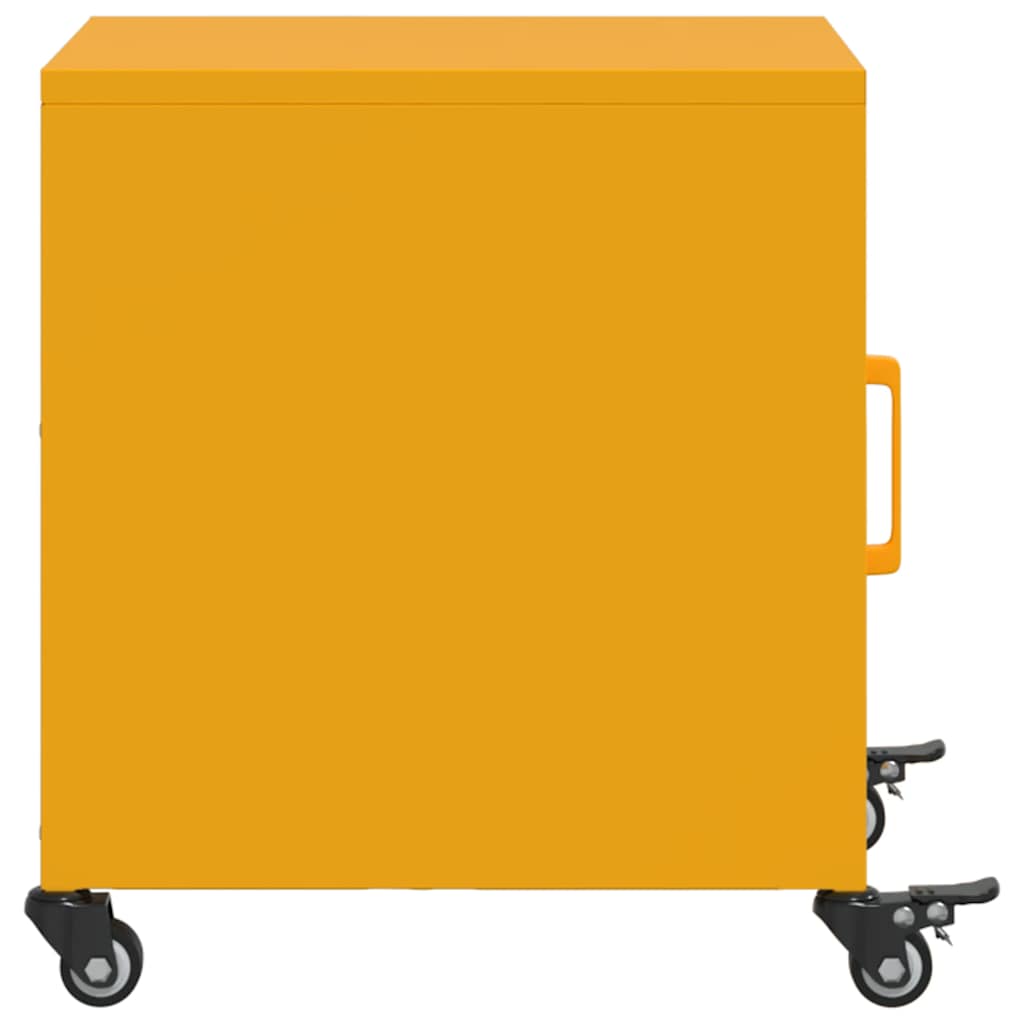 Bedside Cabinets 2 pcs Mustard Yellow 36x39x43.5 cm Steel
