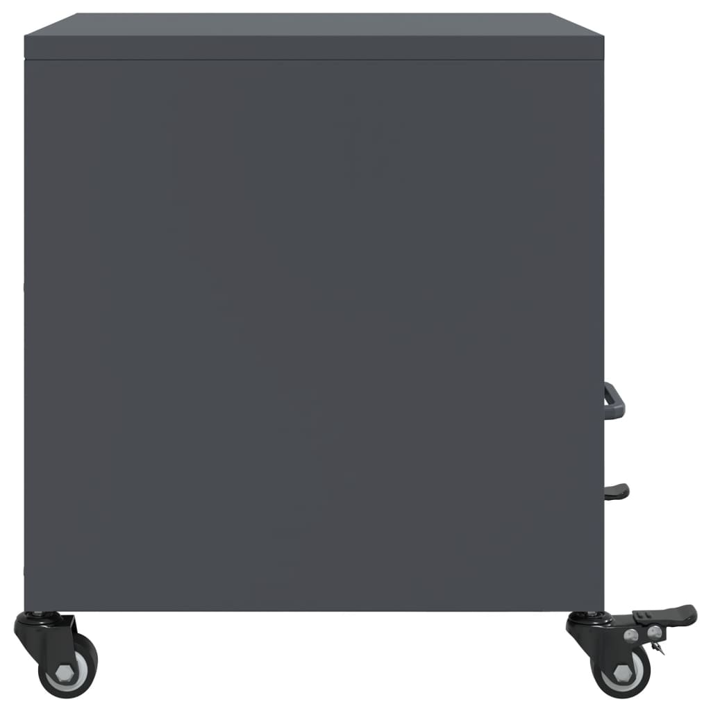 Bedside Cabinets 2 pcs Anthracite 36x39x43.5 cm Steel