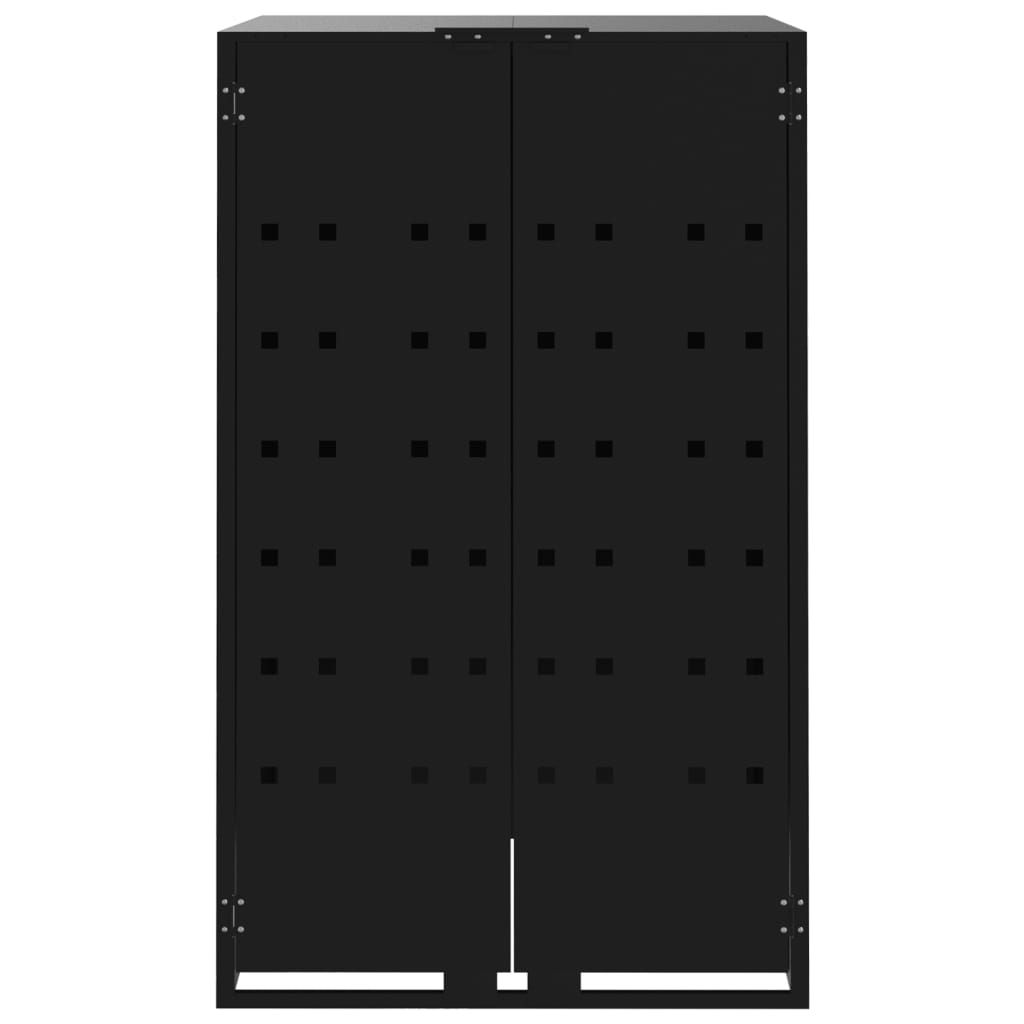 Wheelie Bin Storage for Single Bin Black 69x79x117 cm Steel