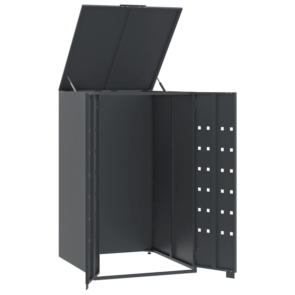 Wheelie Bin Storage for Single Bin Anthracite 69x79x117 cm Steel