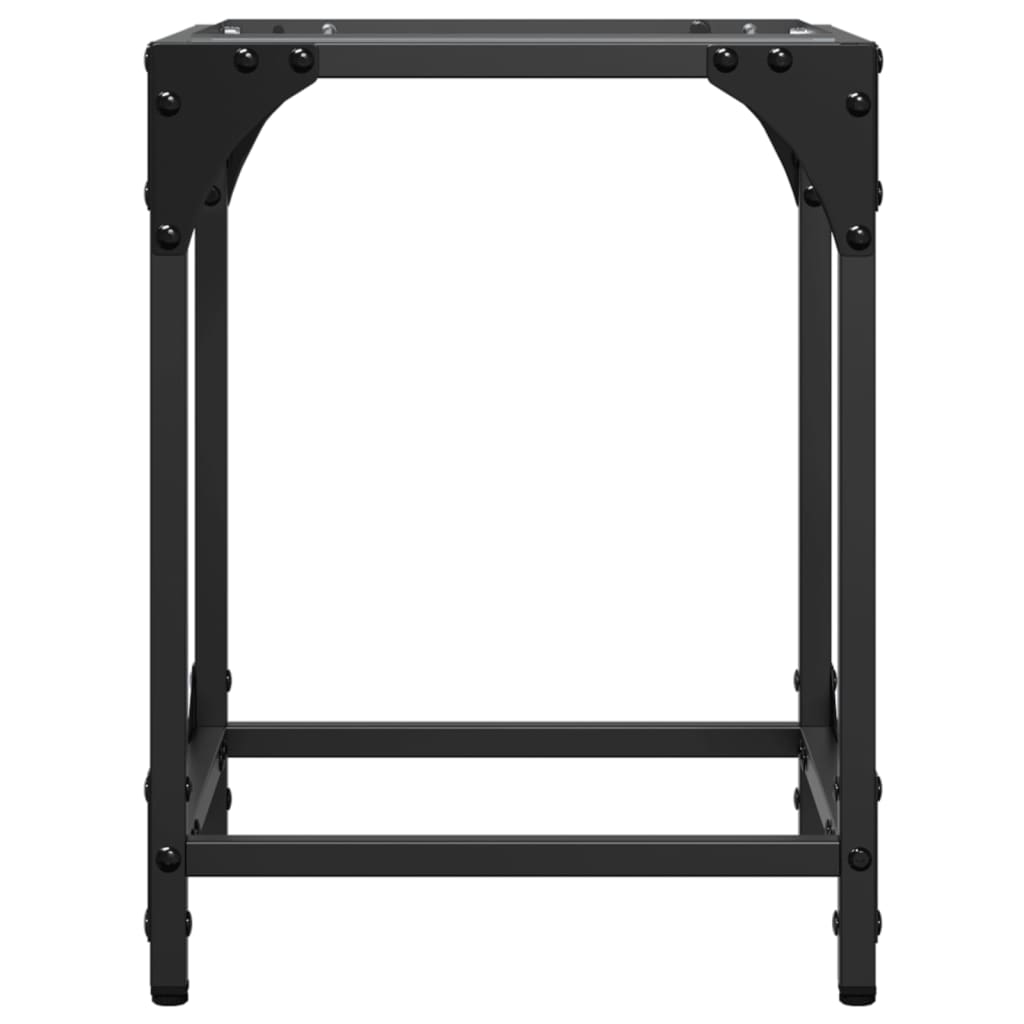 Coffee Tables with Transparent Glass Top 2 pcs 30x30x40 cm Steel