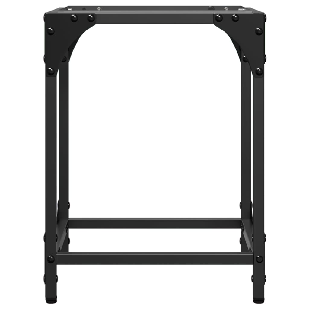 Coffee Tables with Transparent Glass Top 2 pcs 30x30x40 cm Steel