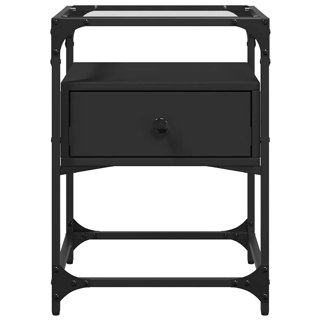 Bedside Cabinet Black 40x40x55 cm Engineered Wood