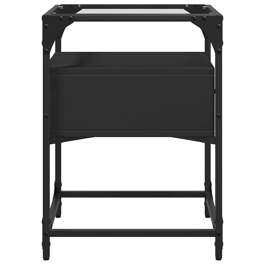 Bedside Cabinet Black 40x40x55 cm Engineered Wood