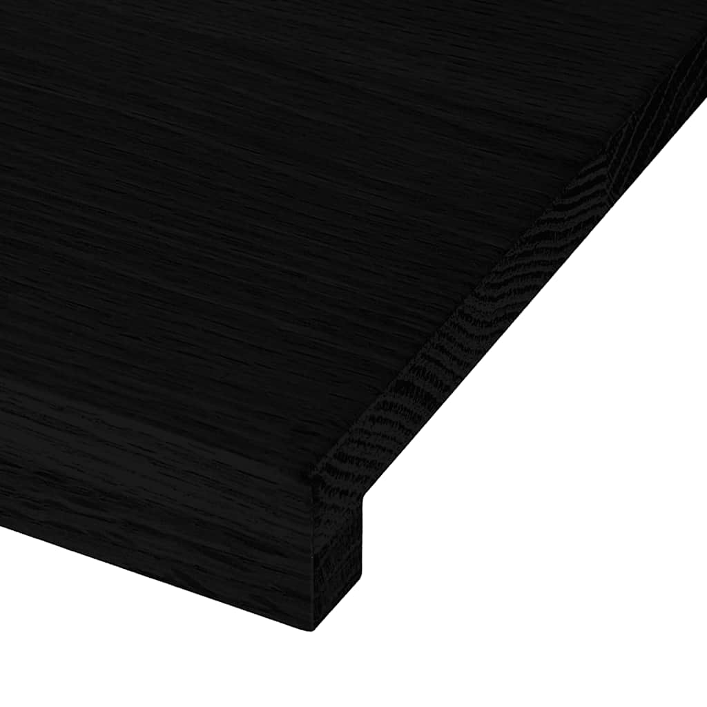 Stair Treads 8 pcs Dark Brown 100x25x2 cm Solid Wood Oak