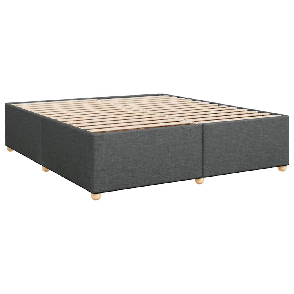 Bed Frame without Mattress Dark Grey Super King Fabric