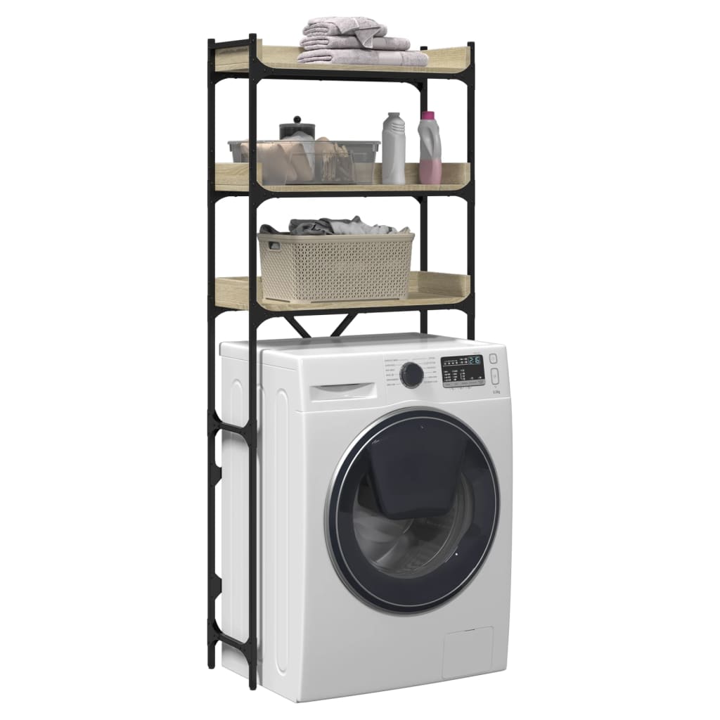 Washing Machine Shelf Sonoma Oak 67x25x163 cm Engineered Wood