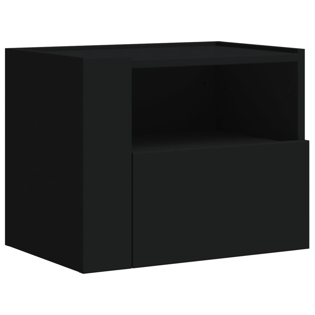 Wall-mounted Bedside Cabinet Black 45x30x35 cm