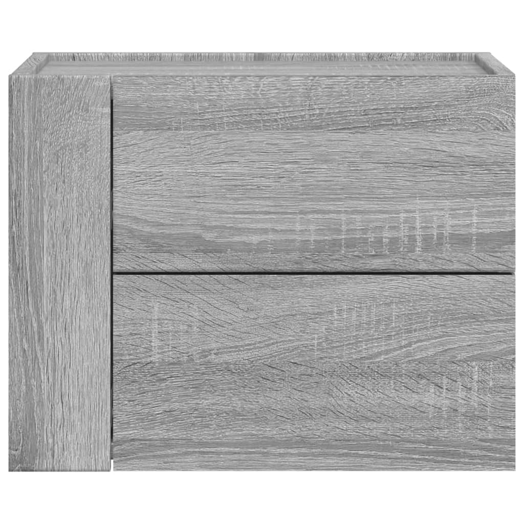 Wall-mounted Bedside Cabinet Grey Sonoma 45x30x35 cm