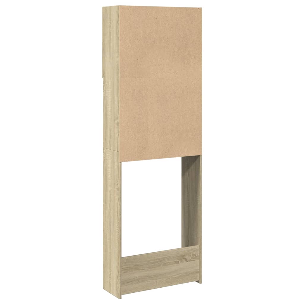 Washing Machine Cabinet Sonoma Oak 64x25.5x190 cm Engineered Wood