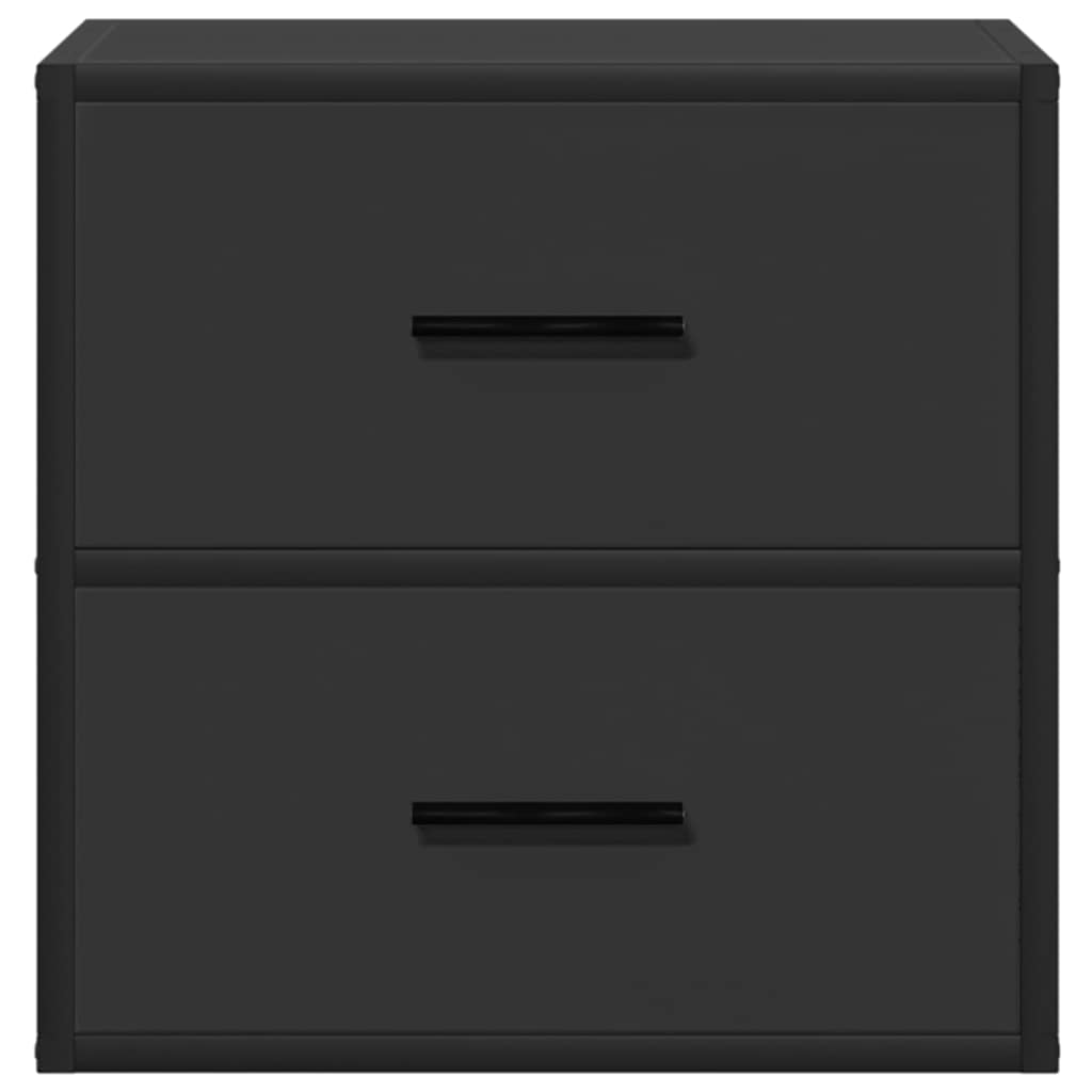 Wall-mounted Bedside Cabinet Black 40x31x39.5 cm