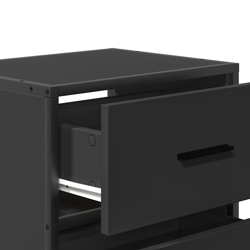 Wall-mounted Bedside Cabinet Black 40x31x39.5 cm