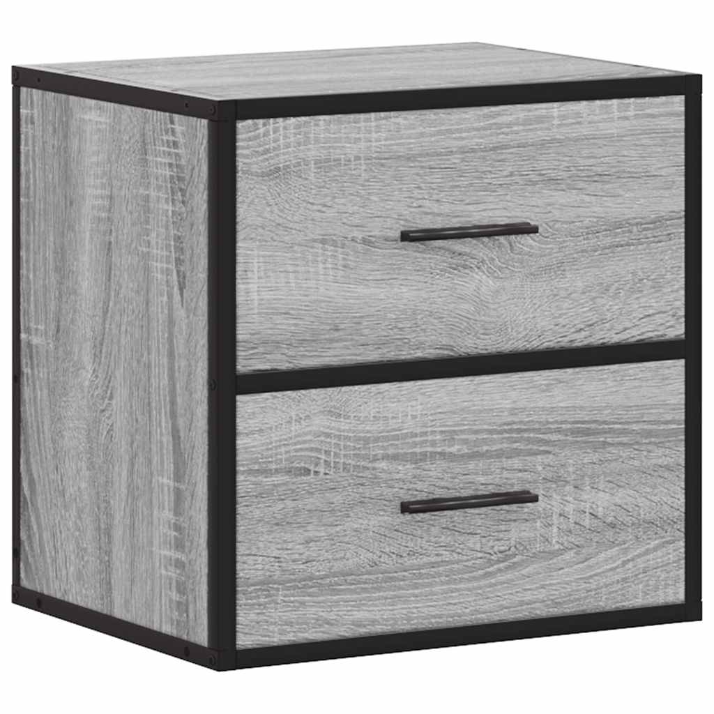 Wall-mounted Bedside Cabinet Grey Sonoma 40x31x39.5 cm