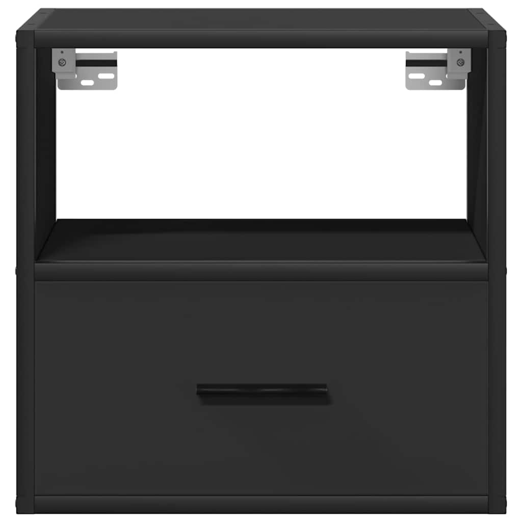 Wall-mounted Bedside Cabinet Black 40x31x39.5 cm