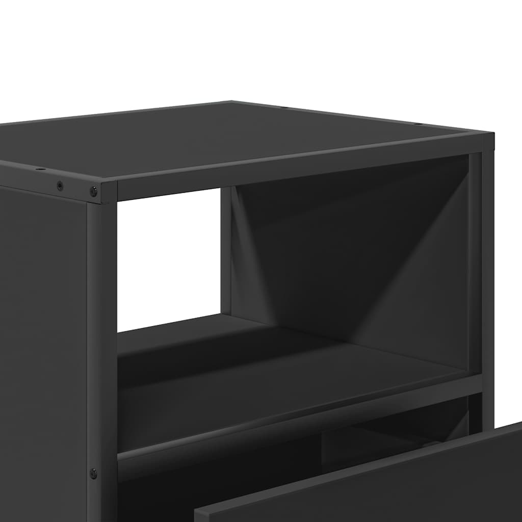 Wall-mounted Bedside Cabinet Black 40x31x39.5 cm