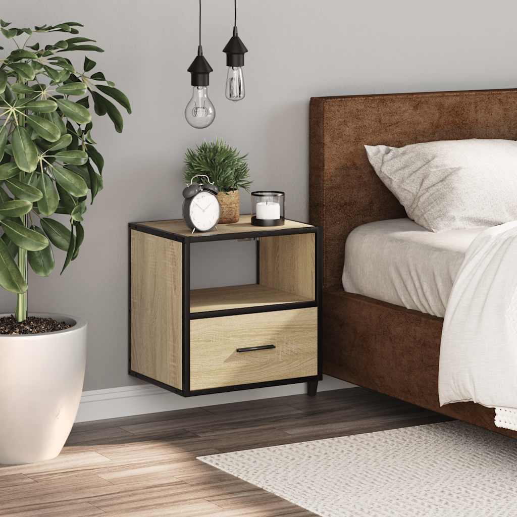 Wall-mounted Bedside Cabinet Sonoma Oak 40x31x39.5 cm