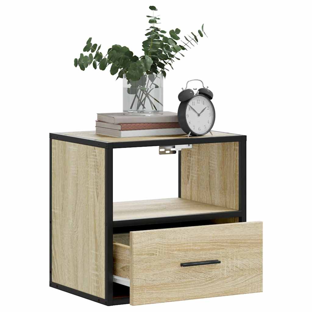 Wall-mounted Bedside Cabinet Sonoma Oak 40x31x39.5 cm