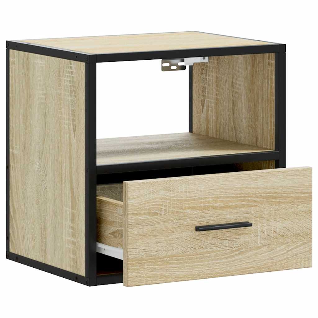 Wall-mounted Bedside Cabinet Sonoma Oak 40x31x39.5 cm