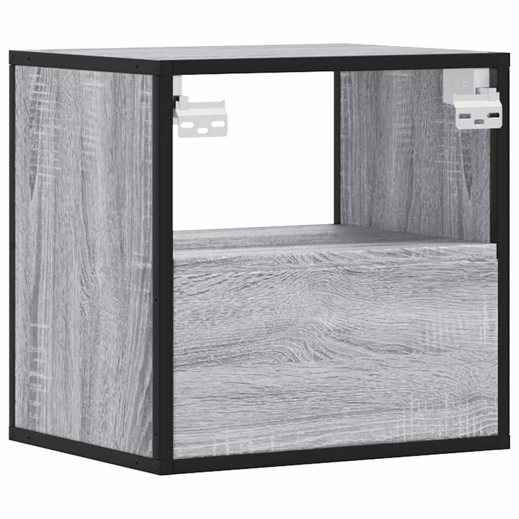 Wall-mounted Bedside Cabinets 2 pcs Grey Sonoma 40x31x39.5 cm
