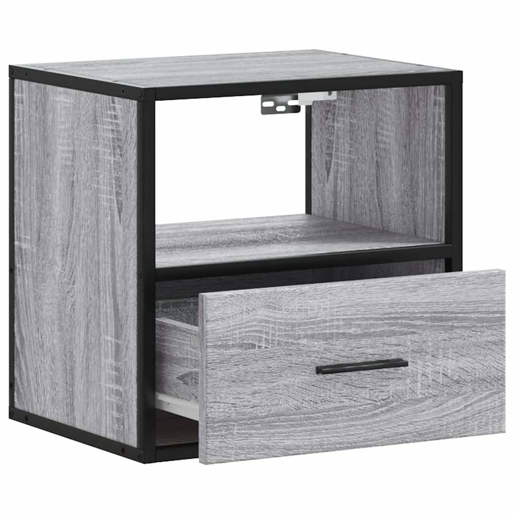 Wall-mounted Bedside Cabinets 2 pcs Grey Sonoma 40x31x39.5 cm