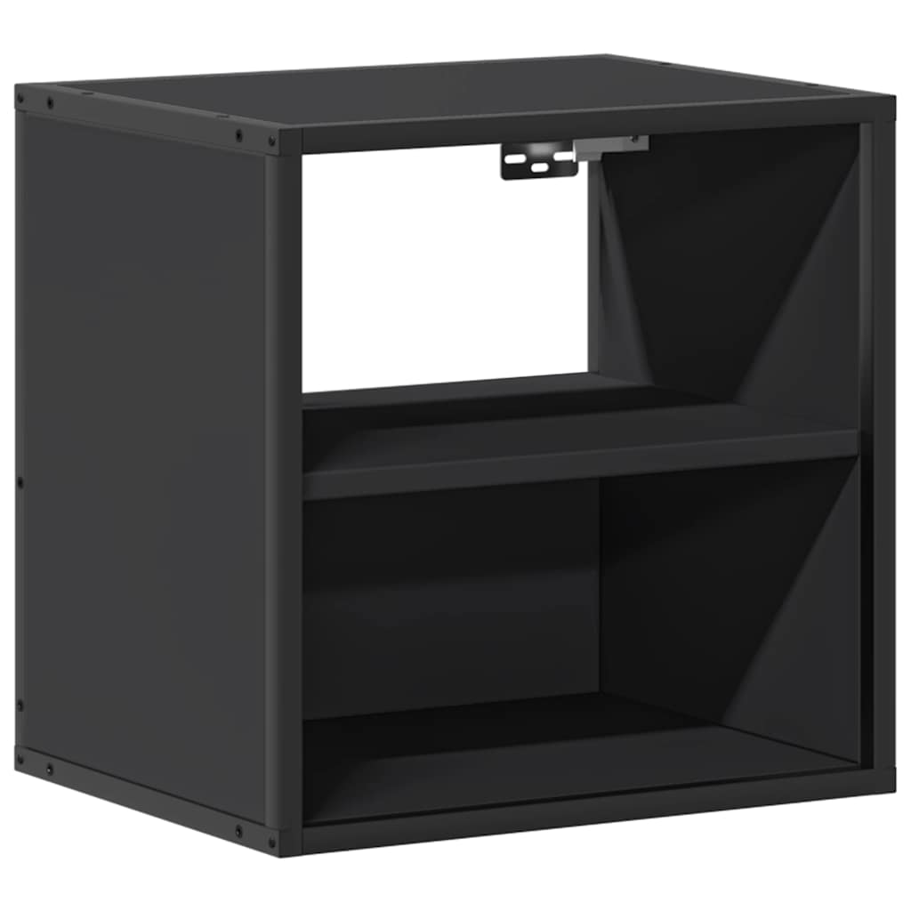 Wall-mounted Bedside Cabinet Black 40x31x39.5 cm