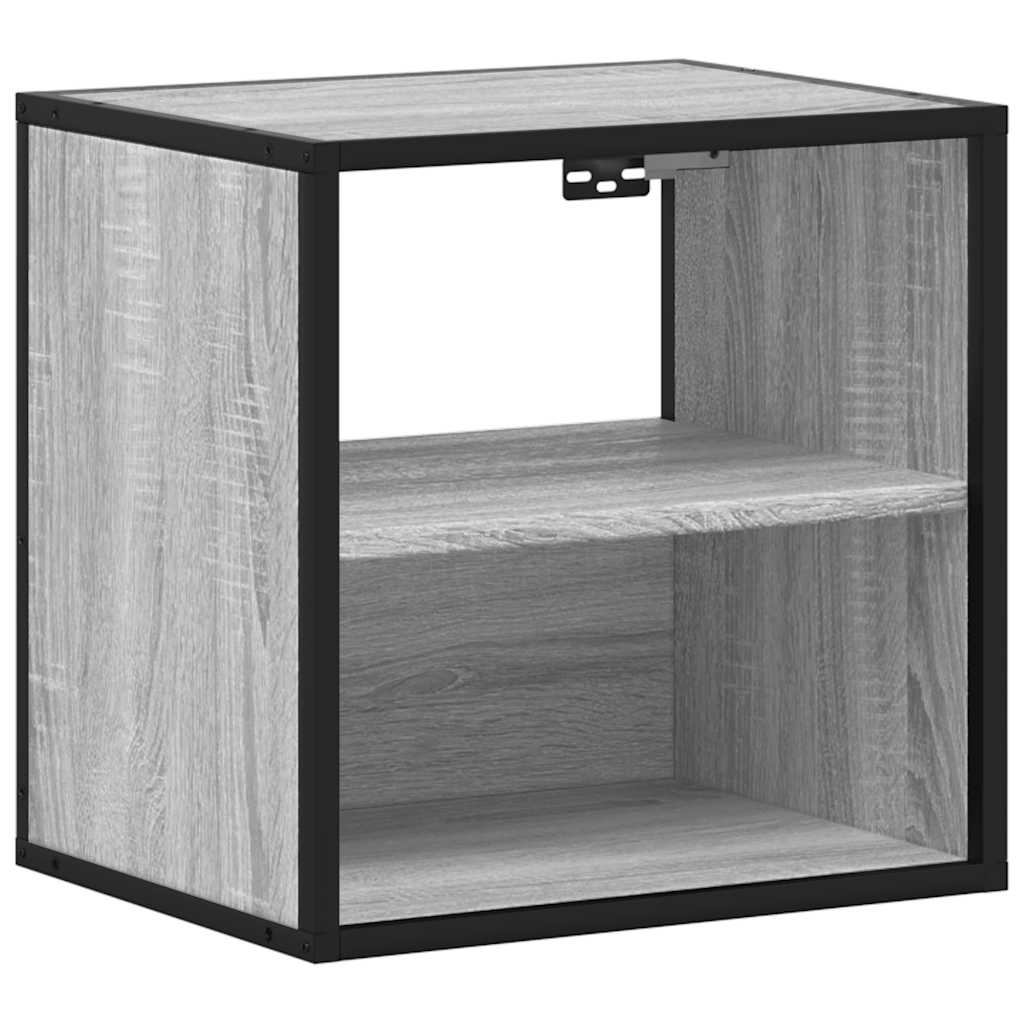 Wall-mounted Bedside Cabinet Grey Sonoma 40x31x39.5 cm