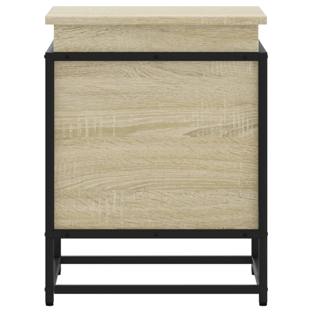 Storage Box with Lid Sonoma Oak 40x40x51.5 cm Engineered Wood