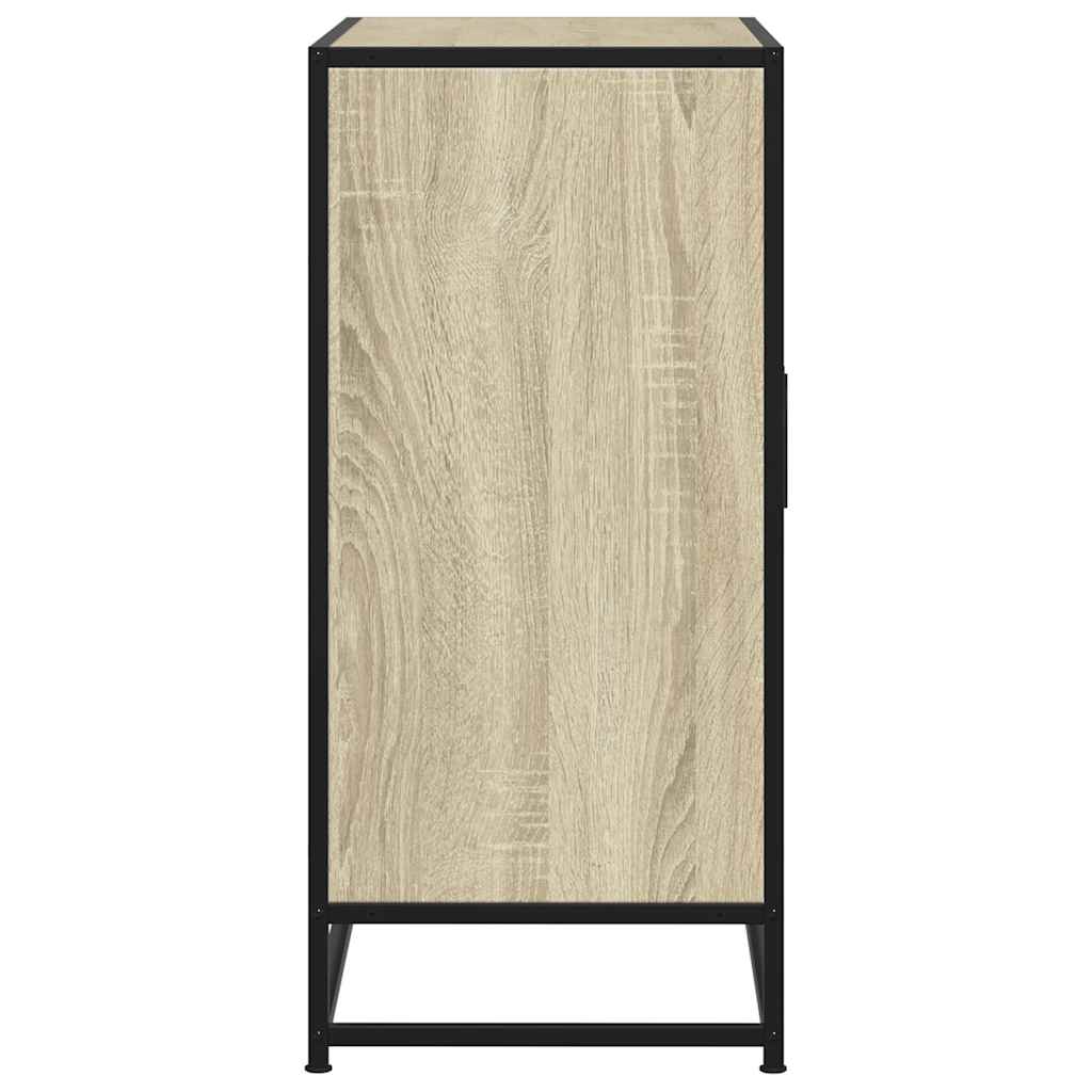 Sideboard Sonoma Oak 68x35x76 cm Engineered Wood and Metal