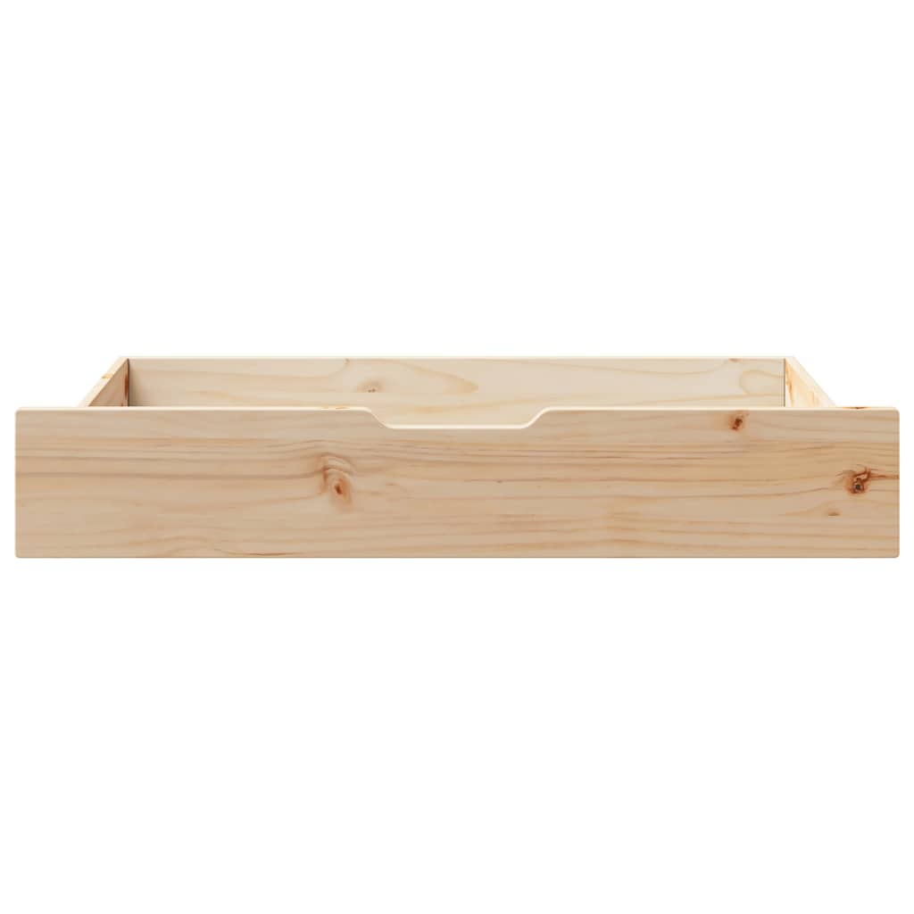 Under-Bed Drawers with Wheels 2 pcs 95x55x17 cm Solid Wood Pine