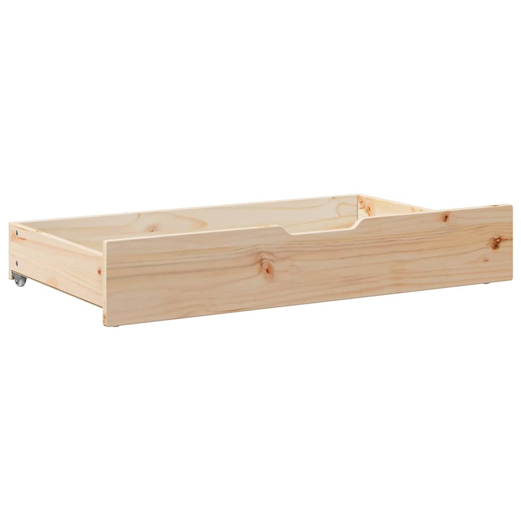 Under-Bed Drawers with Wheels 2 pcs 95x55x17 cm Solid Wood Pine