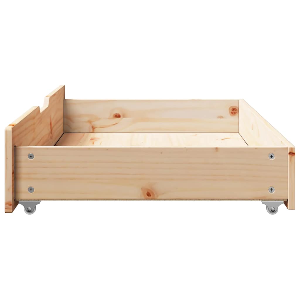 Under-Bed Drawers with Wheels 2 pcs 95x55x17 cm Solid Wood Pine